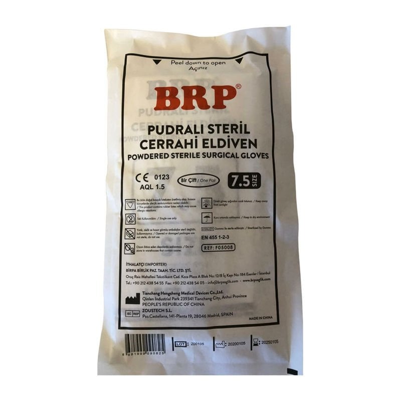 BRP Powdered Sterile Surgical Gloves Size 7.5