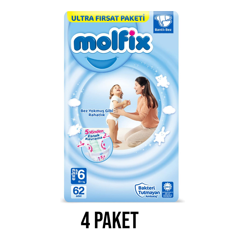 Molfix Baby Diaper 6 Size 62 4 Pack
