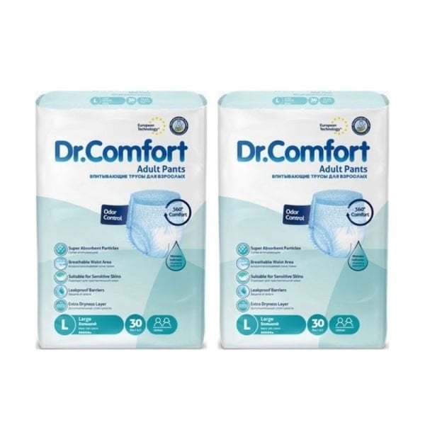 Dr.Comfort Emici Külot Yetişkin Hasta Bezi L 30 Lu 2 Paket