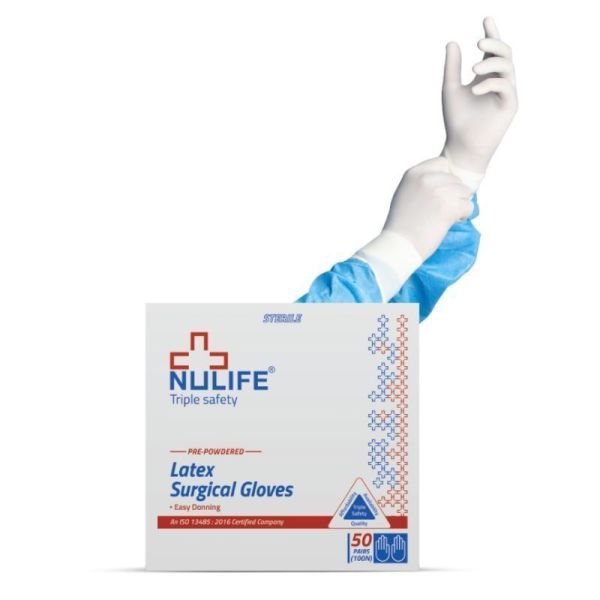 Nulife Steril Lateks Cerrahi Eldiven Pudralı 7.5 Numara 50 Adet