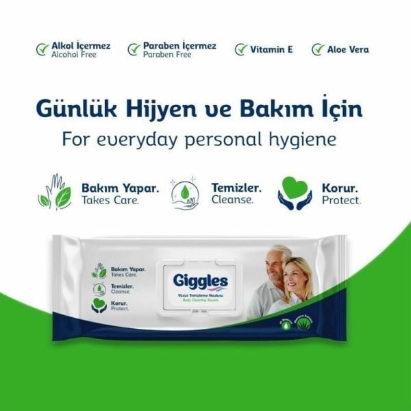 Giggles Vücut Ve Perine Temizleme Havlusu 50 Li 6 Paket