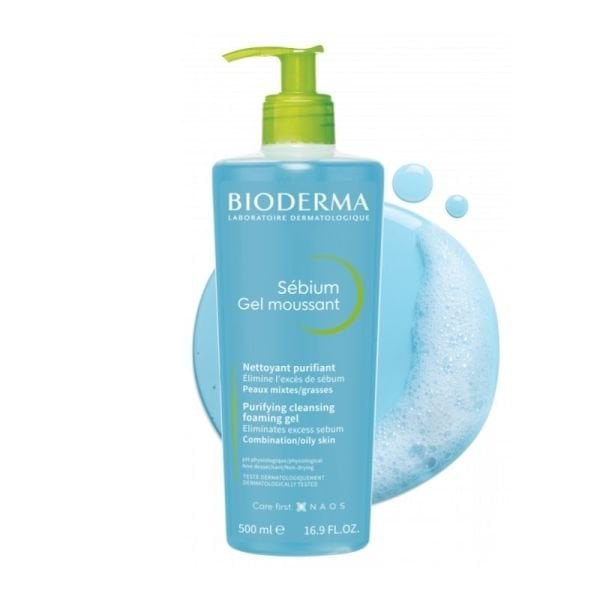 Bioderma Sebium Foaming Skin Cleansing Gel 500 ml