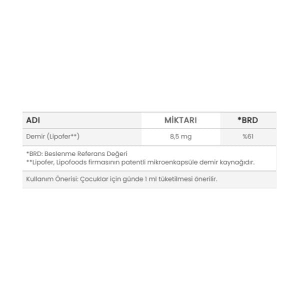 Orzax Ocean Microfer Lipozomal Demir Sıvı Takviye Edici Gıda 30 ml