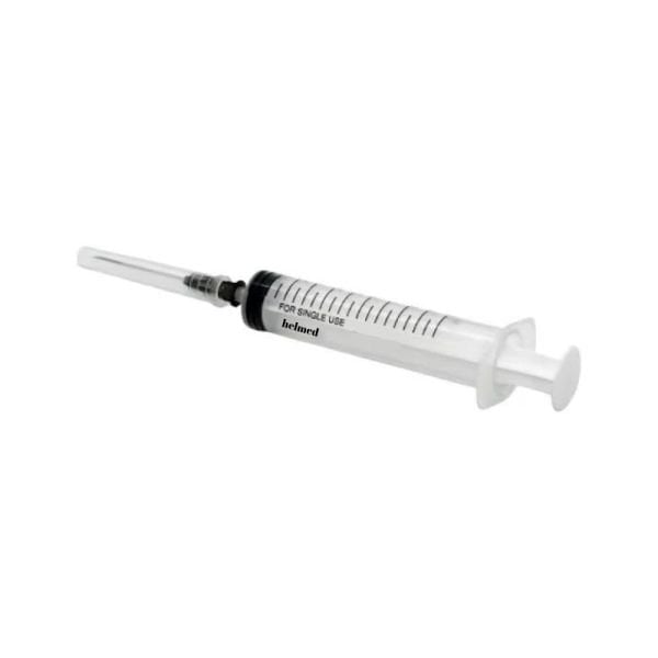Helmed 2 cc 3 Piece Short Black Syringe 250 Pieces