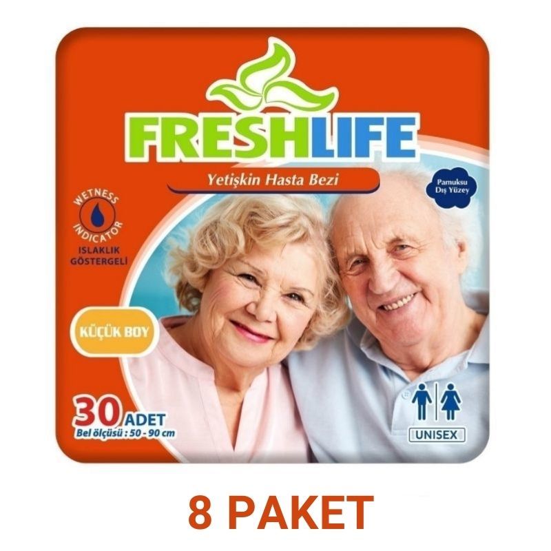 Freshlife Waistband Adult Diaper S 30 Pieces 8 Pack