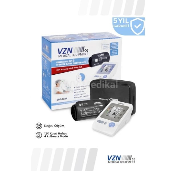 جهاز قياس ضغط الدم الرقمي الأوتوماتيكي من نوع الذراع VZN DBP-1334