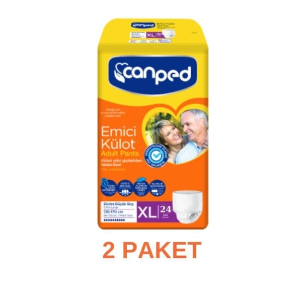 Canped Emici Külot Yetişkin Hasta Bezi XL 24 Lü 2 Paket