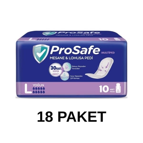 Prosafe Mesane ve Lohusa Pedi L Beden 10 Lu 18 Paket